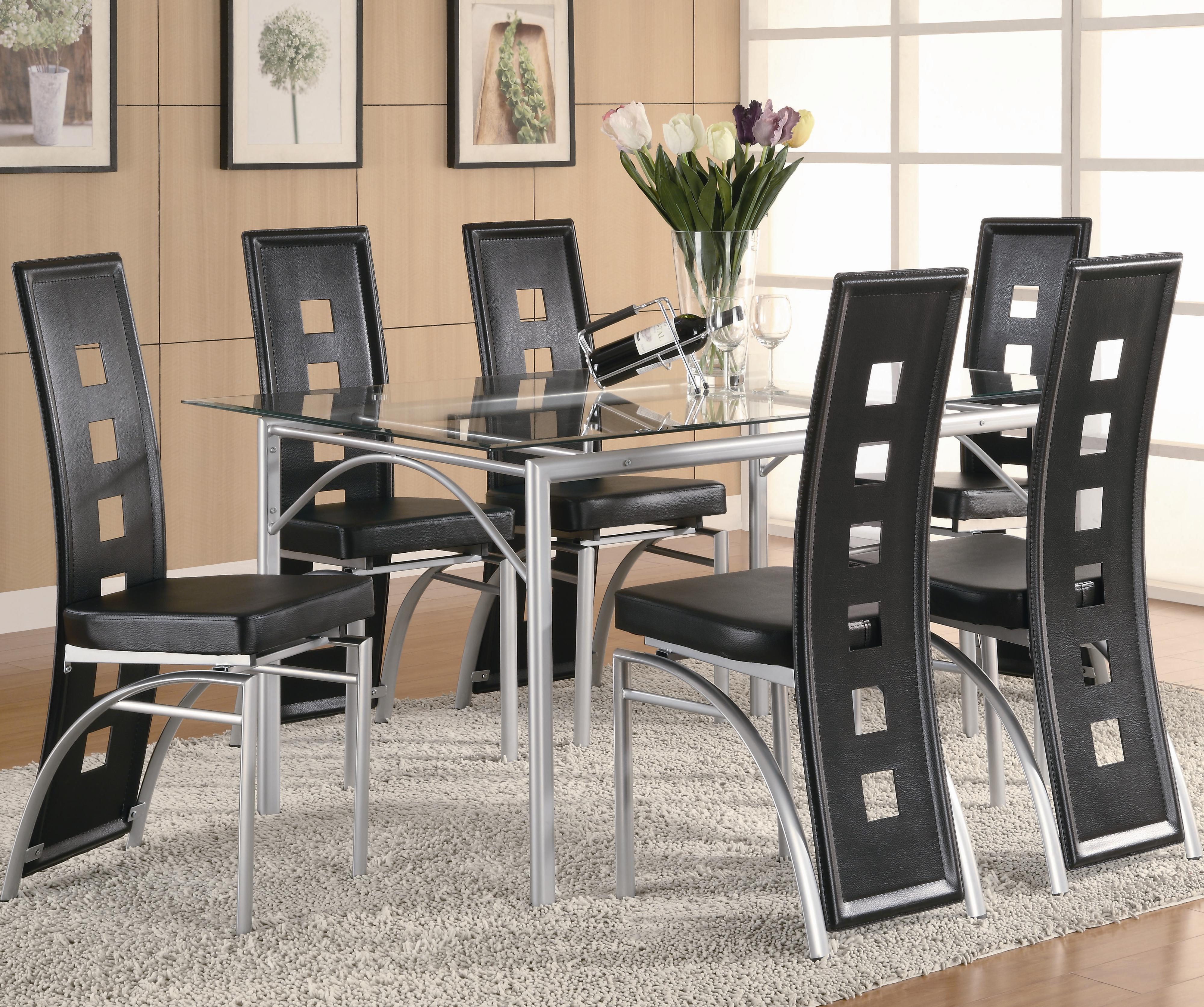 Coaster Los Feliz 101682 Black Metal Dining Chair Del Sol Furniture